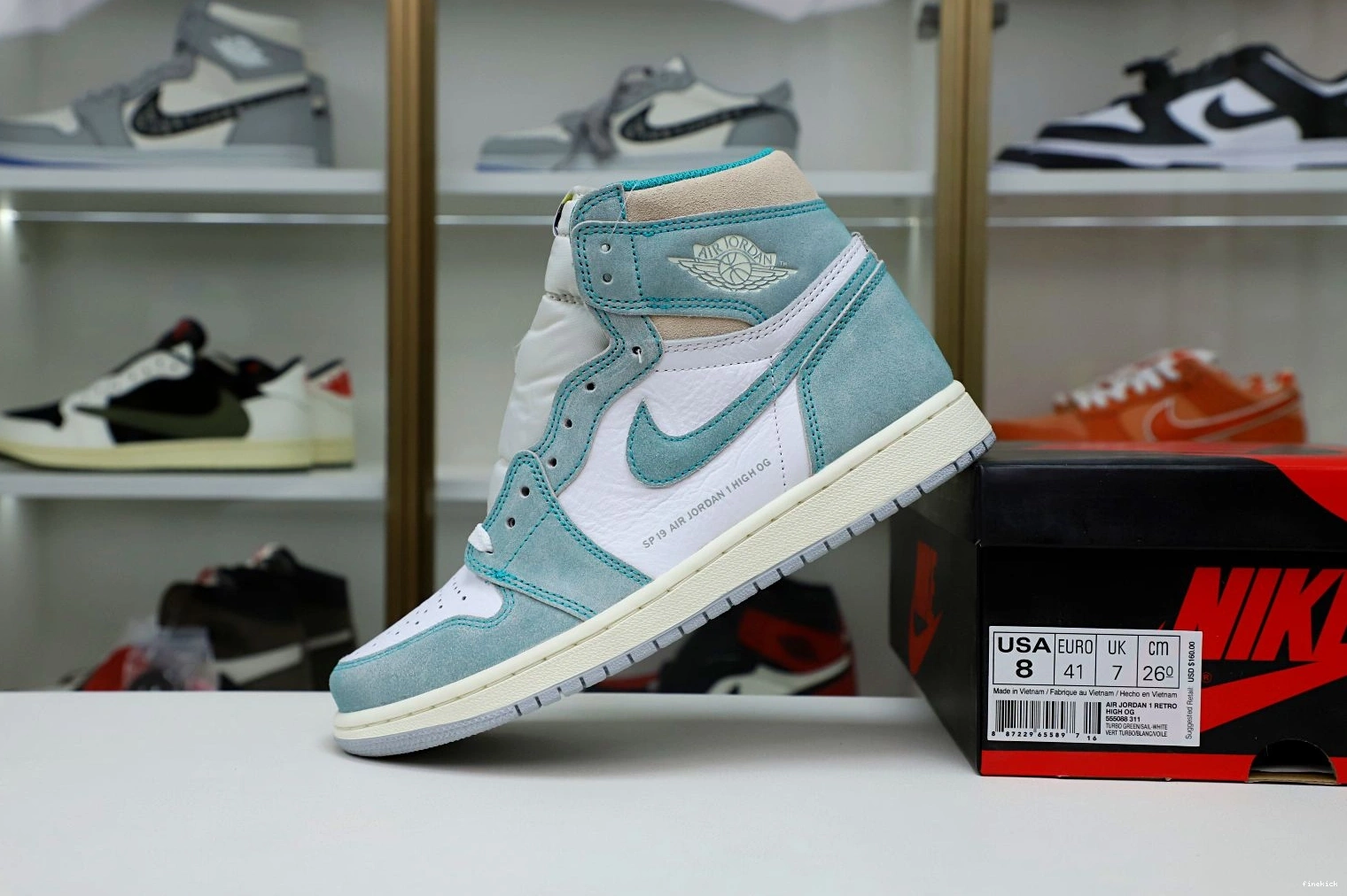 JORDAN RETRO 1 AIR OG GREEN' 'TURBO HIGH 0813